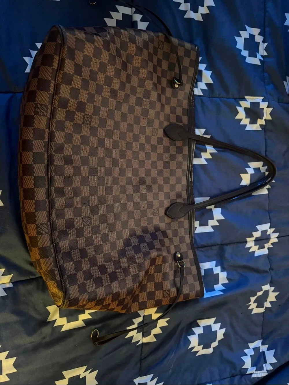 Louis Vuitton Brown Damier Ebene Canvas Tote Bag